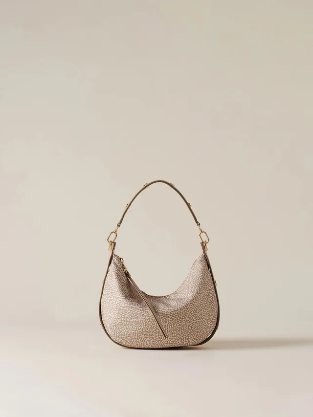 Borbonese Frame 91010219 AH1 borsa hobo sabbia OP