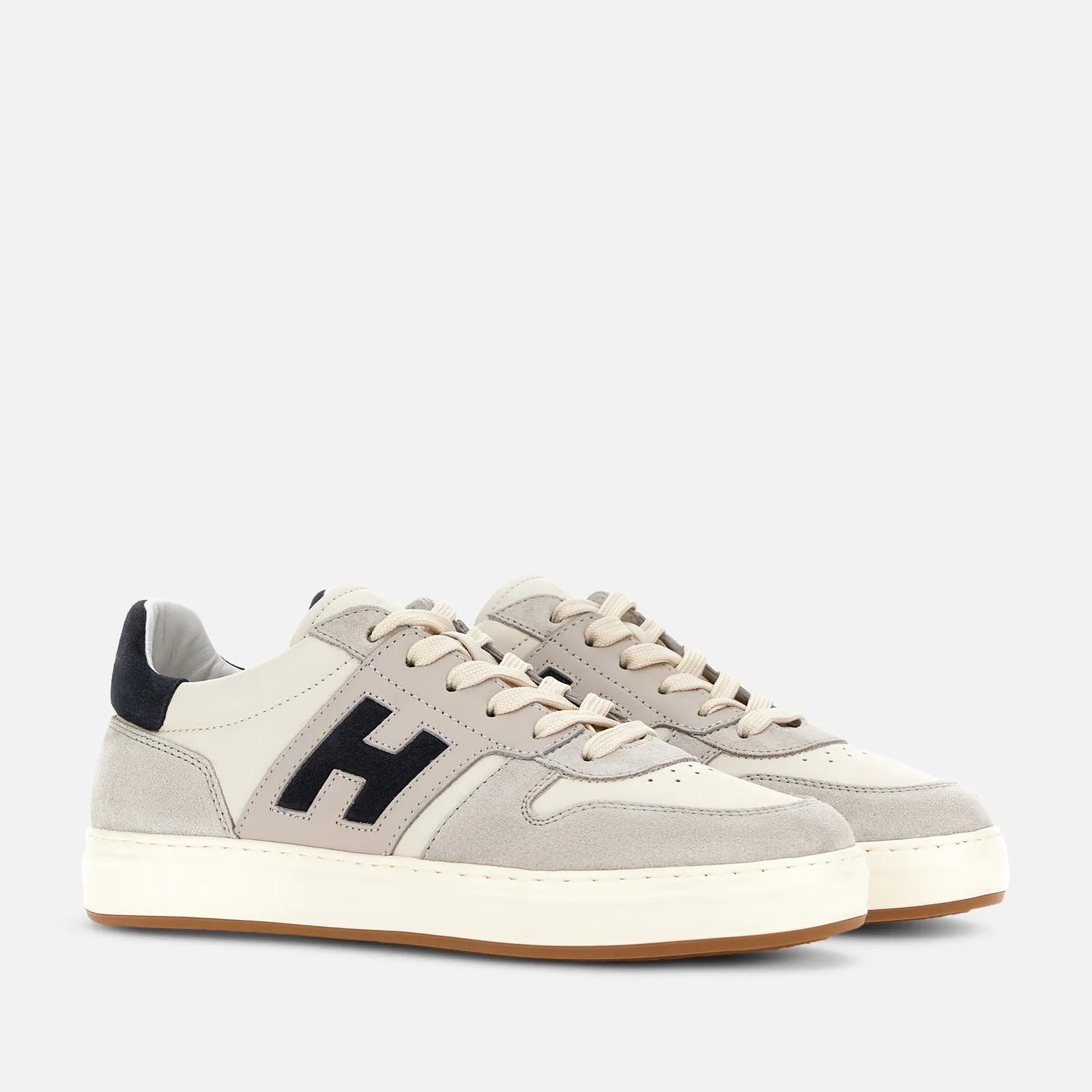 Hogan H-TV HXM6680 Sneakers Uomo Blu Avorio Nappa