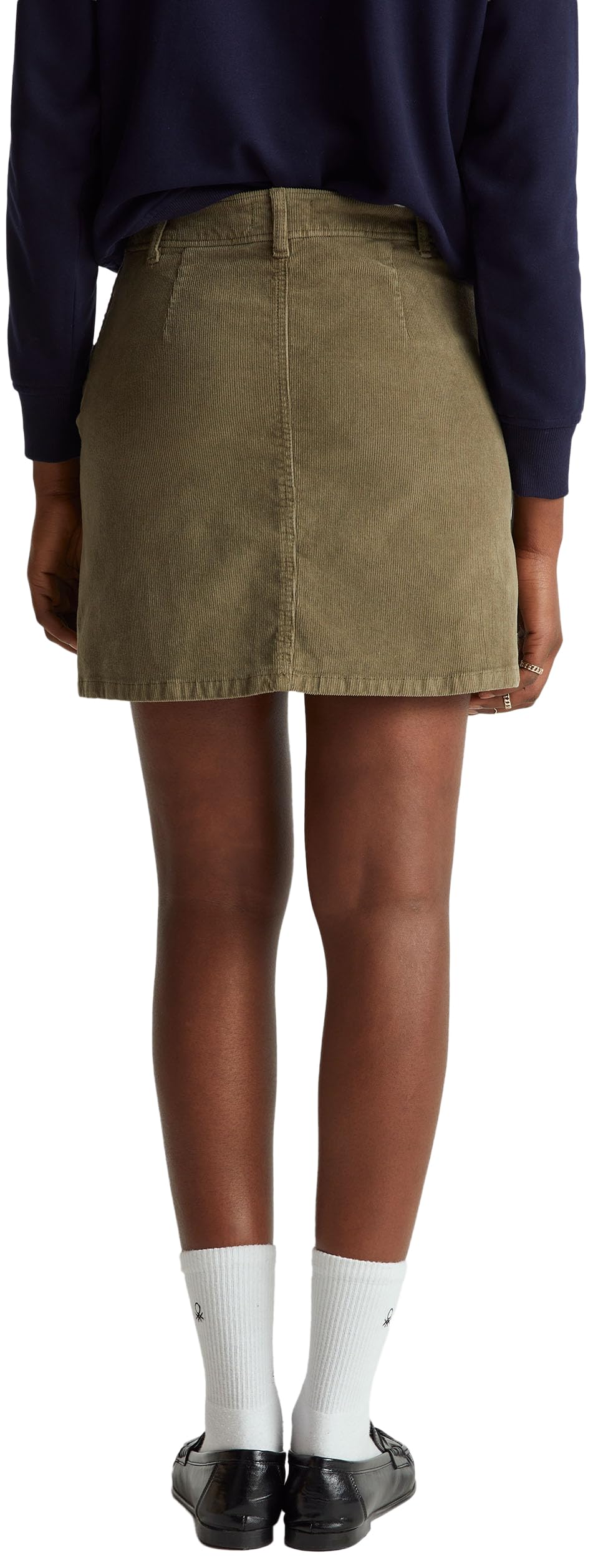 Benetton Gonne Minigonna Donna Velluto Vita Media