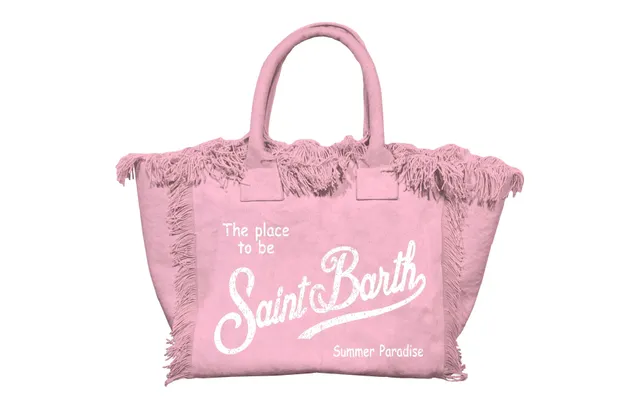 MC2 Saint Barth Vanity Mini Borsa Rosa Canvas Frange