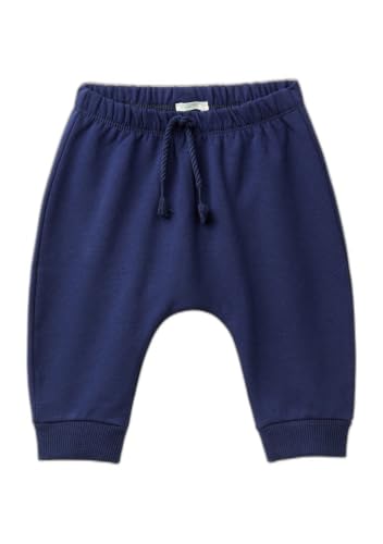 Benetton Pantaloni Felpa Bimbi 56 Blu Tasca Dietro