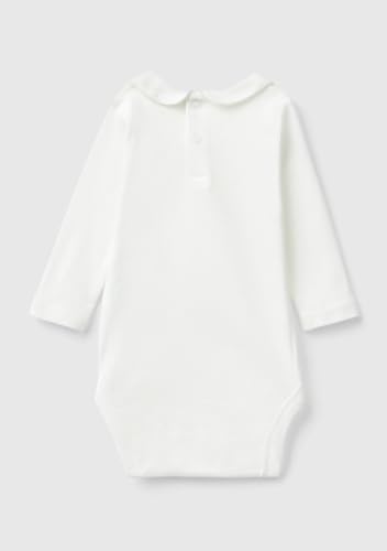 Benetton Maglieria Body Bimbo Bianco 50 Cotone Manica Lunga