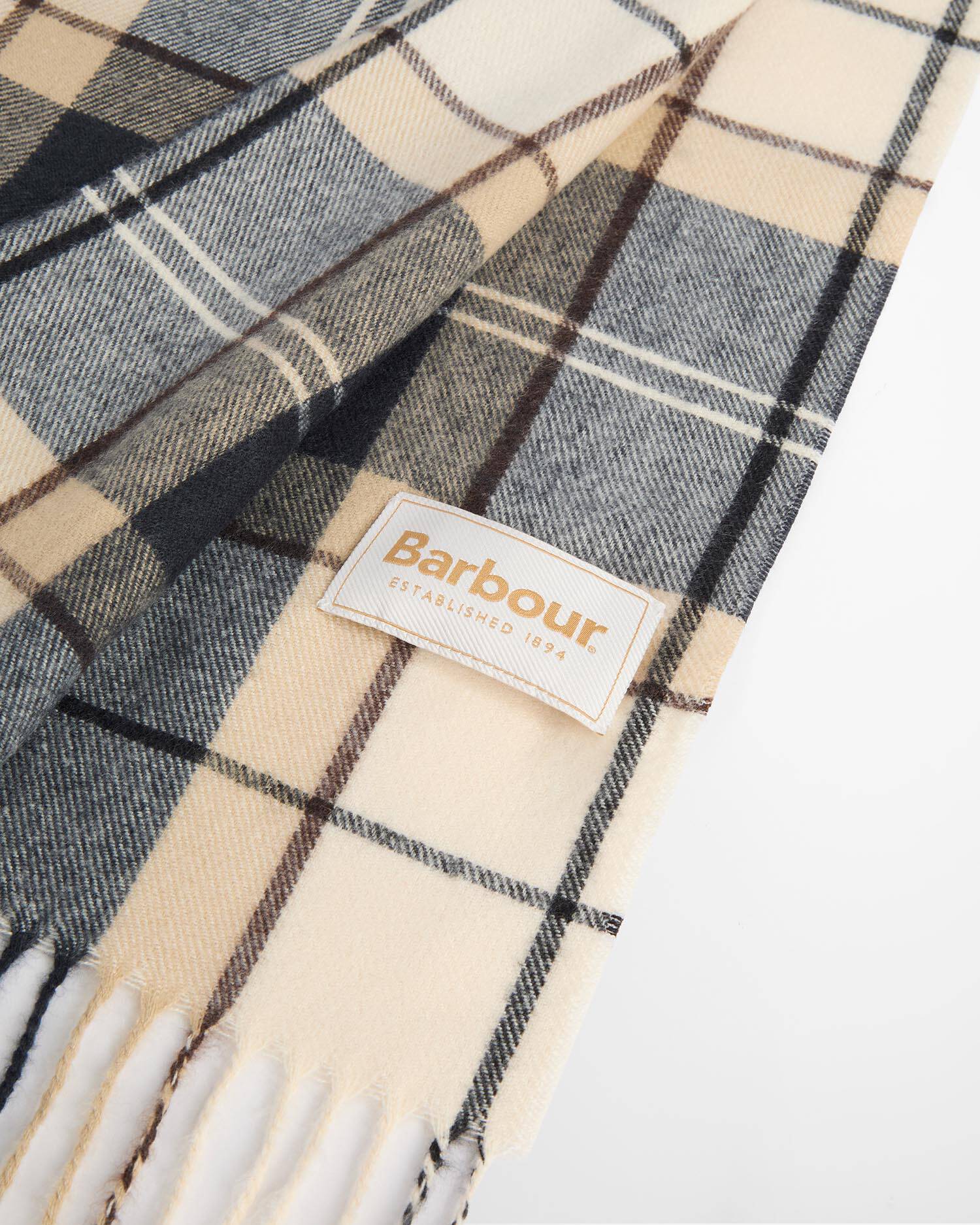 Barbour Stanway LSC0426 sciarpa donna tartan beige