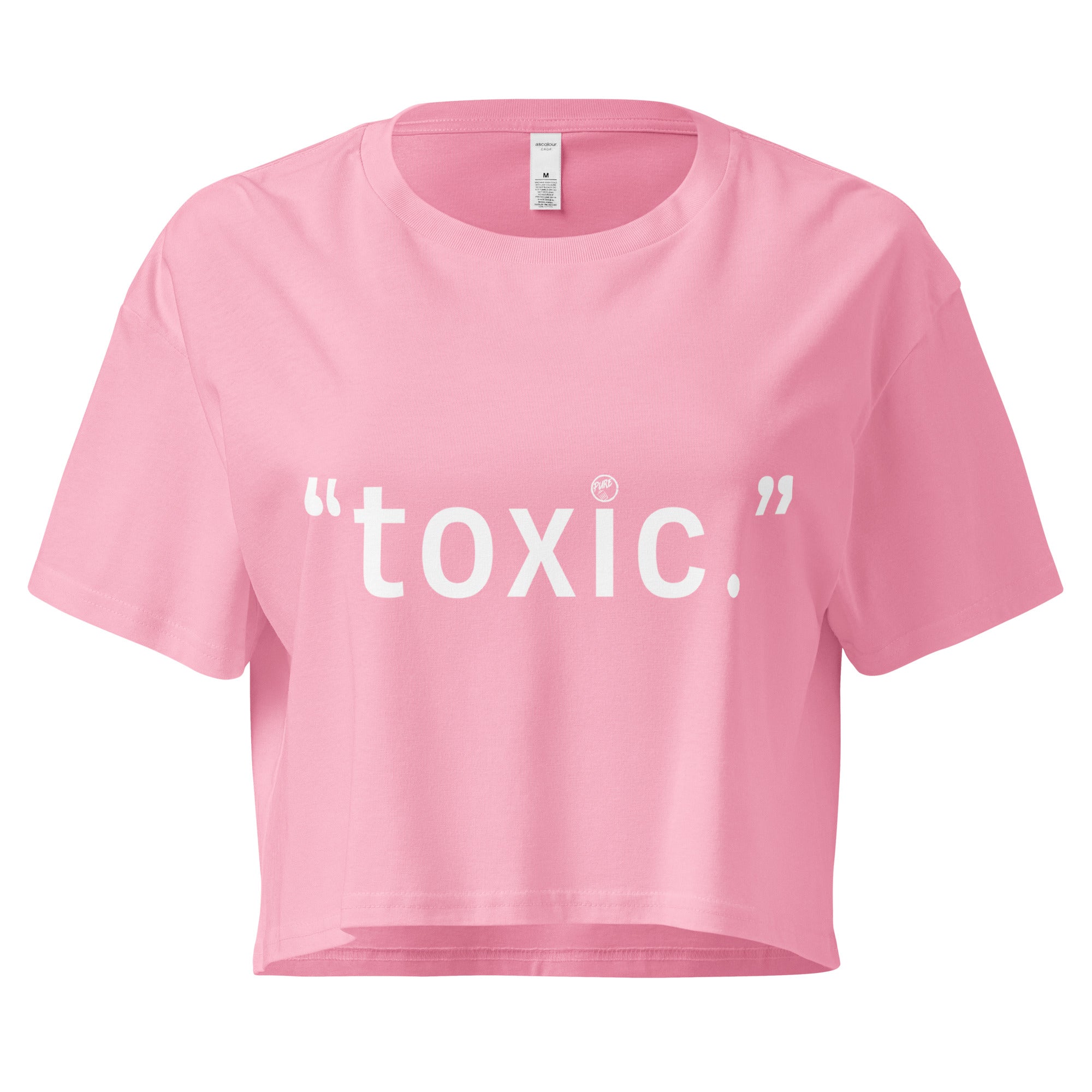 Pure Trash Womens T-Shirts toxic. crop top donna cotone nero