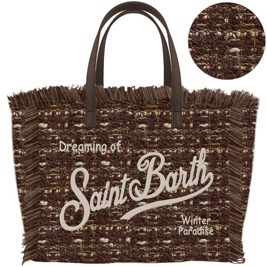 MC2 Saint Barth Vanity Tweed 04136M borsa marrone donna
