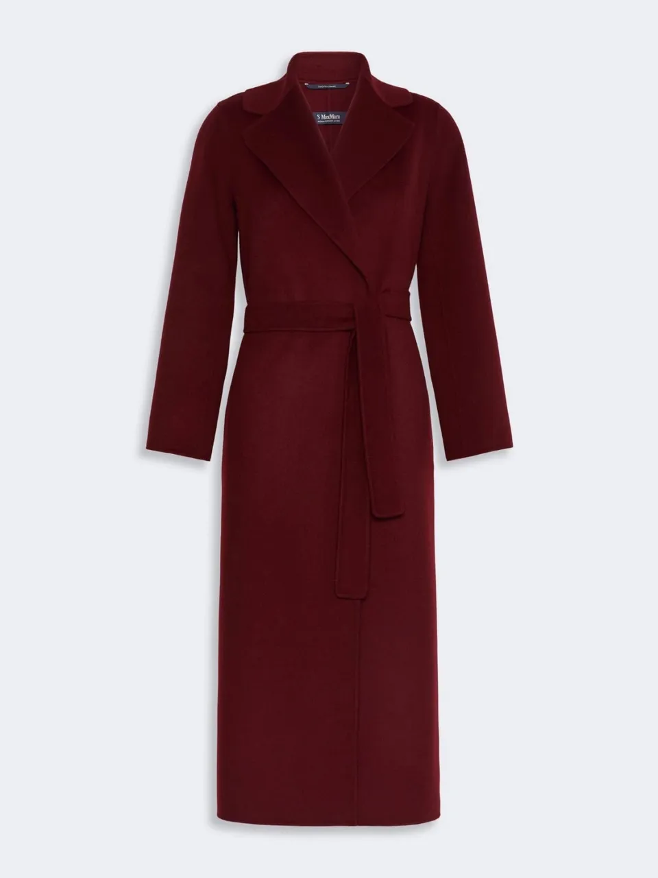 'S Max Mara Poldo 014 cappotto donna bordeaux lana vergine