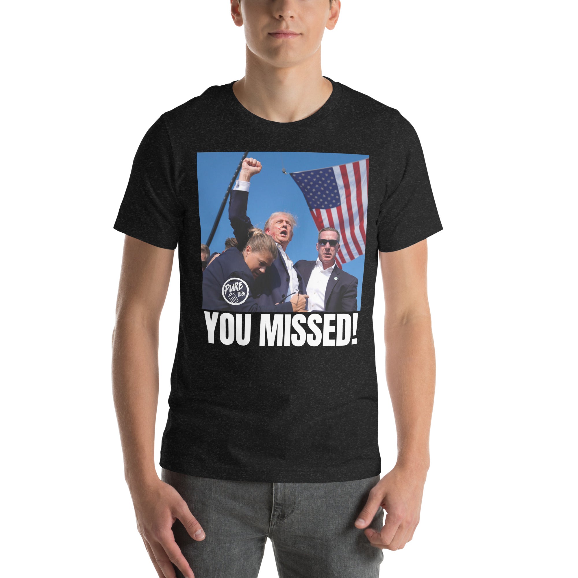 Pure Trash Trump You Missed maglietta uomo nera cotone