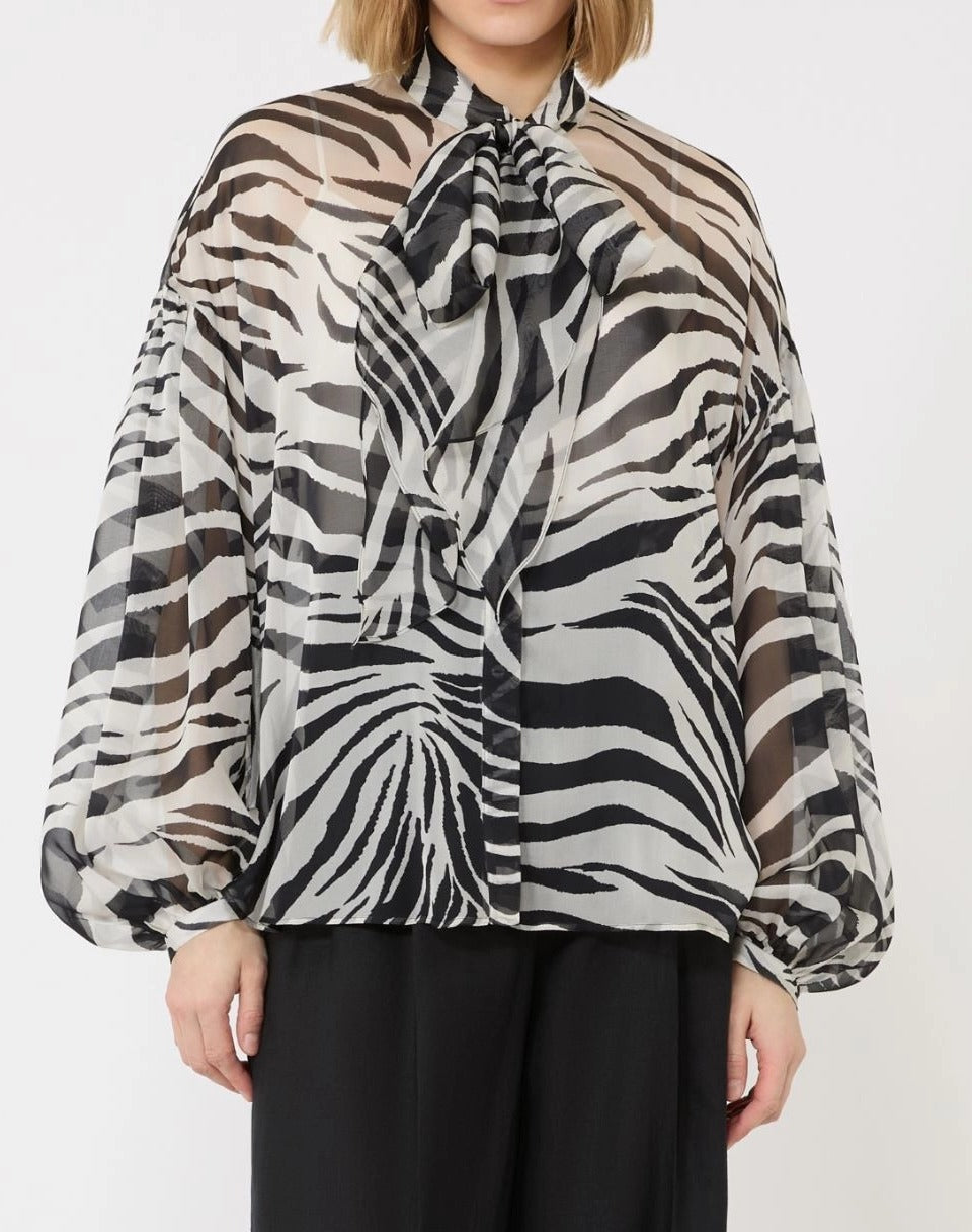 Max Mara Studio Ballata MSTBALLATA001 camicia donna bianco nero