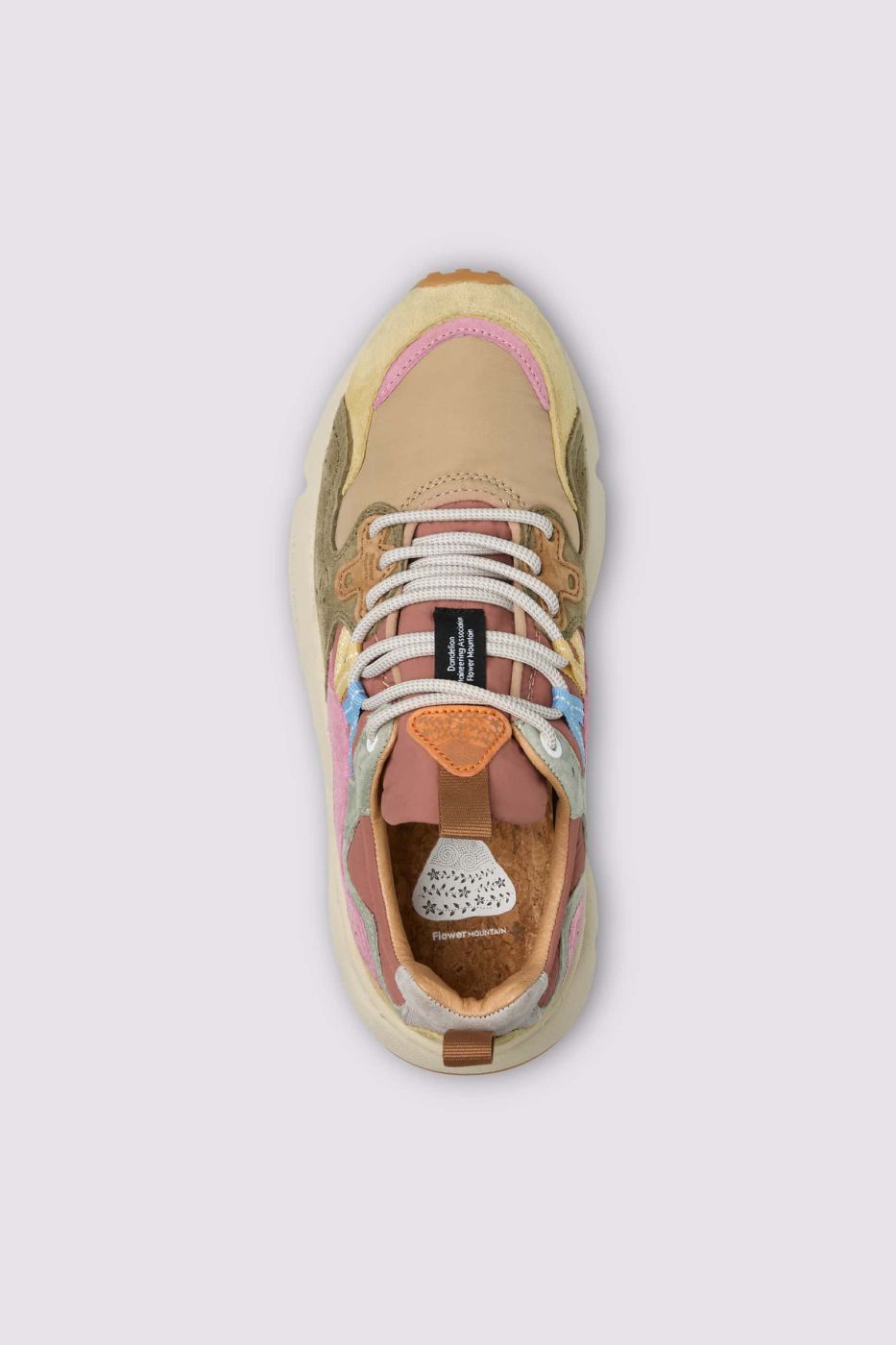 Flower Mountain Yamano 3 sneakers donna beige rosa verde