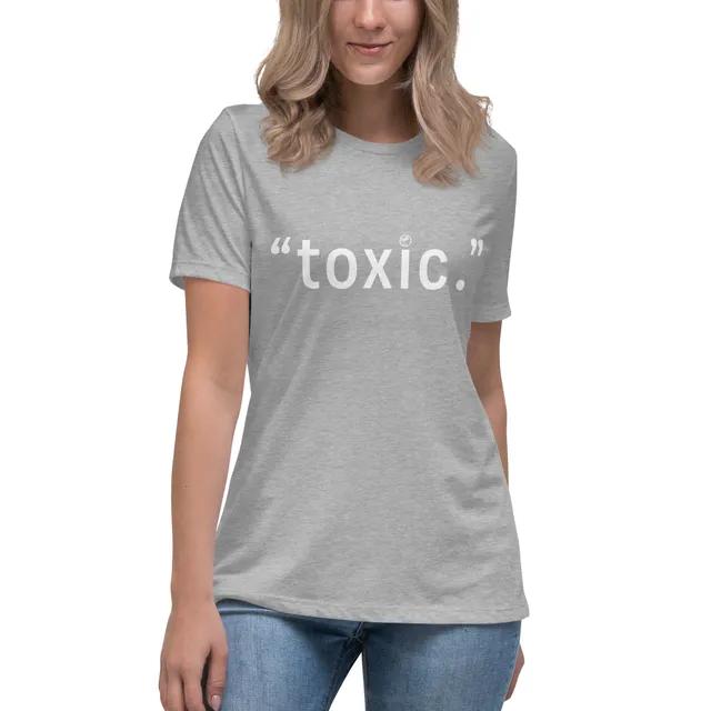 Pure Trash Toxic Maglietta Donna Nero relaxed cotone