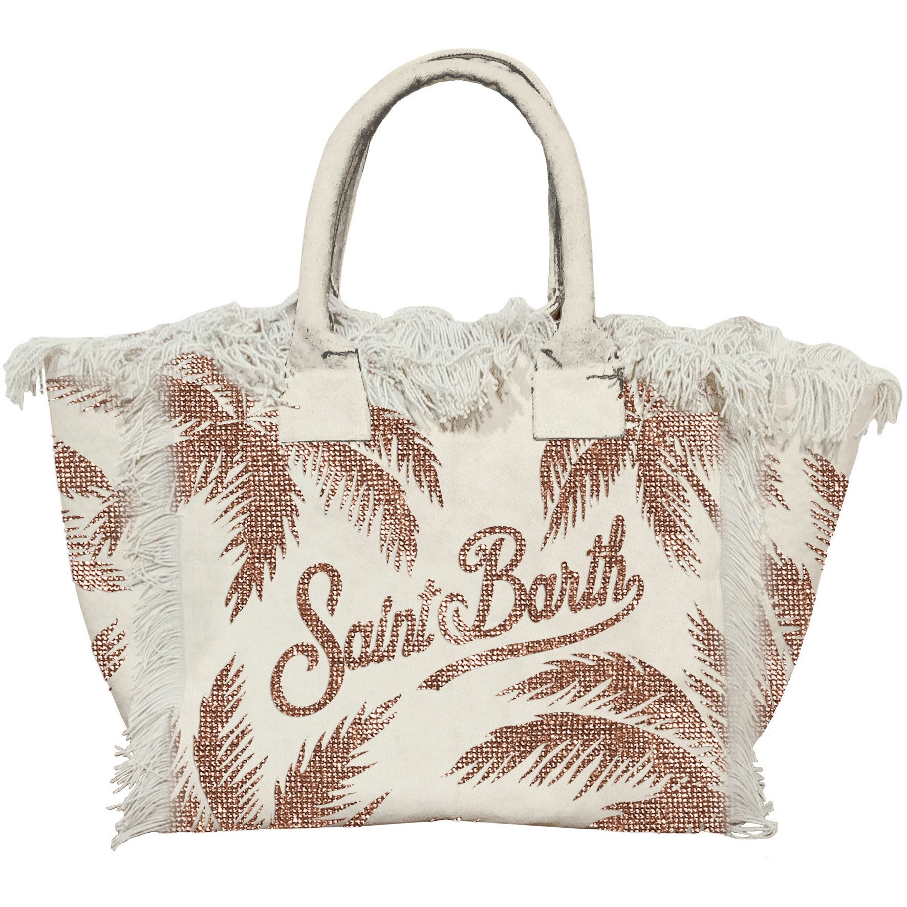 MC2 Saint Barth Vanity Borsa Beige Strass Palme