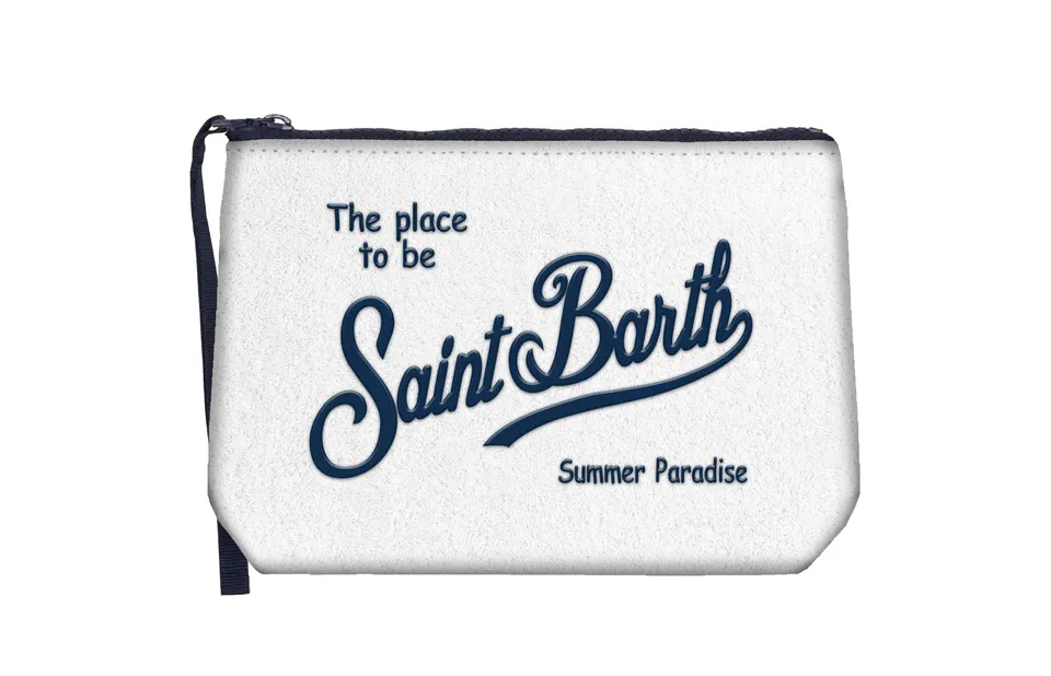 MC2 Saint Barth Aline Sponge pochette spugna Bianco 20cm
