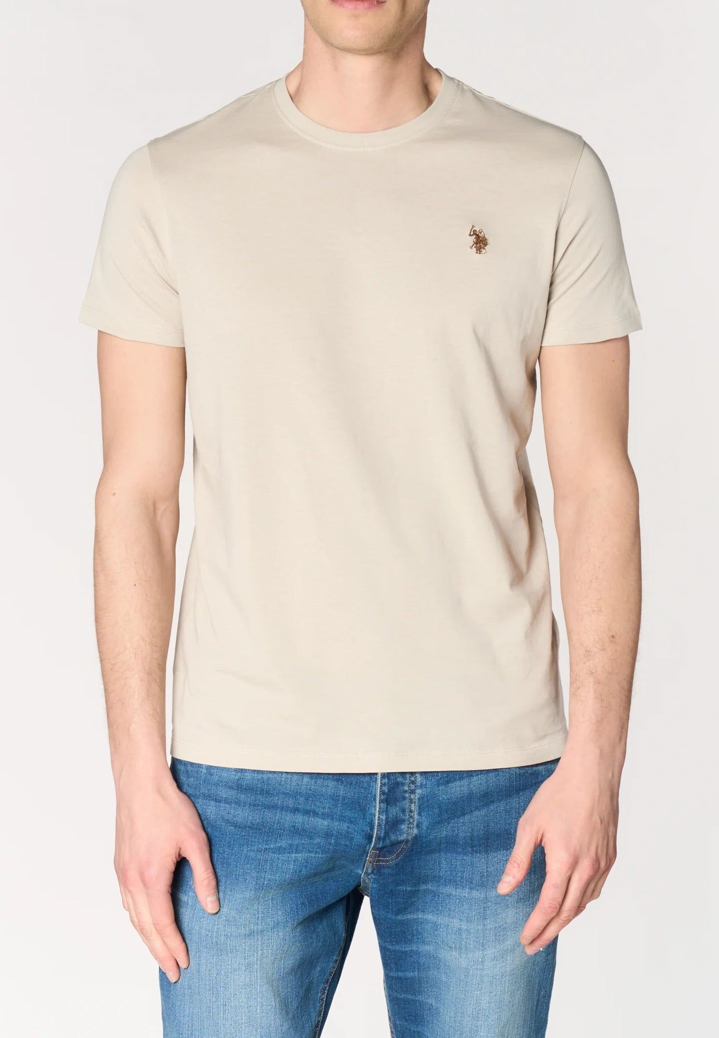U.S. Polo Assn. Mick t-shirt beige cotone US43154015