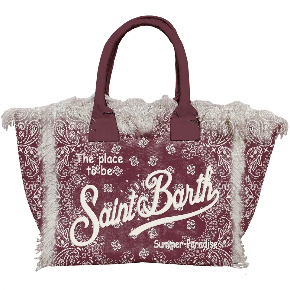 MC2 Saint Barth Vanity borsa bordeaux bandana