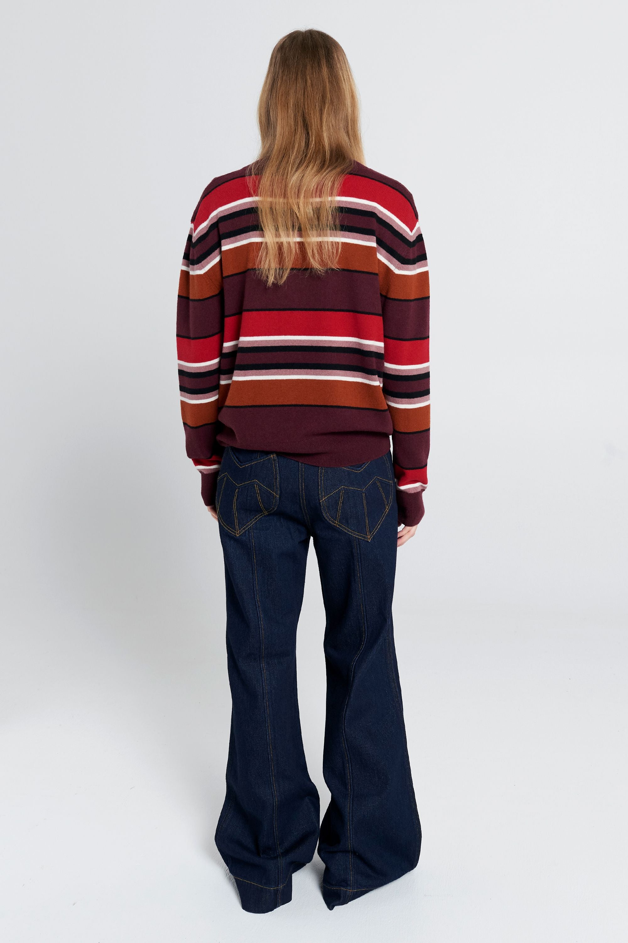 Karen Walker Margot Sweater maglione lana poppy stripe US6
