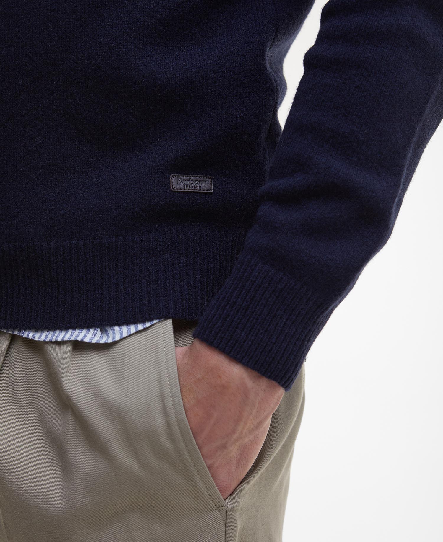 Barbour Essential Patch Crew MKN0584 Maglione Uomo Navy