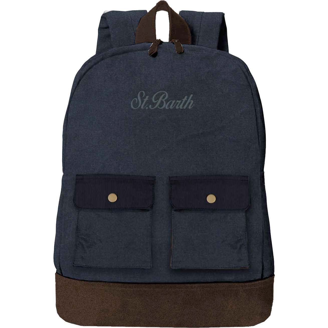 MC2 Saint Barth Cody Wax zaino navy marrone cerato
