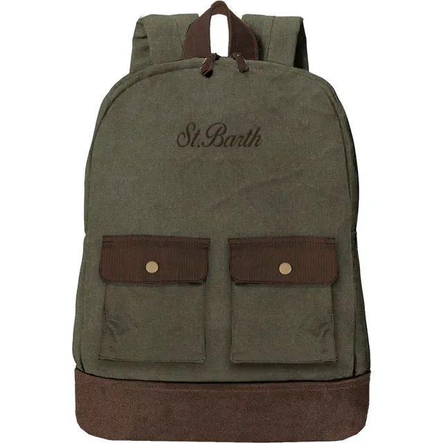 MC2 Saint Barth Cody Wax zaino uomo Militare Marrone