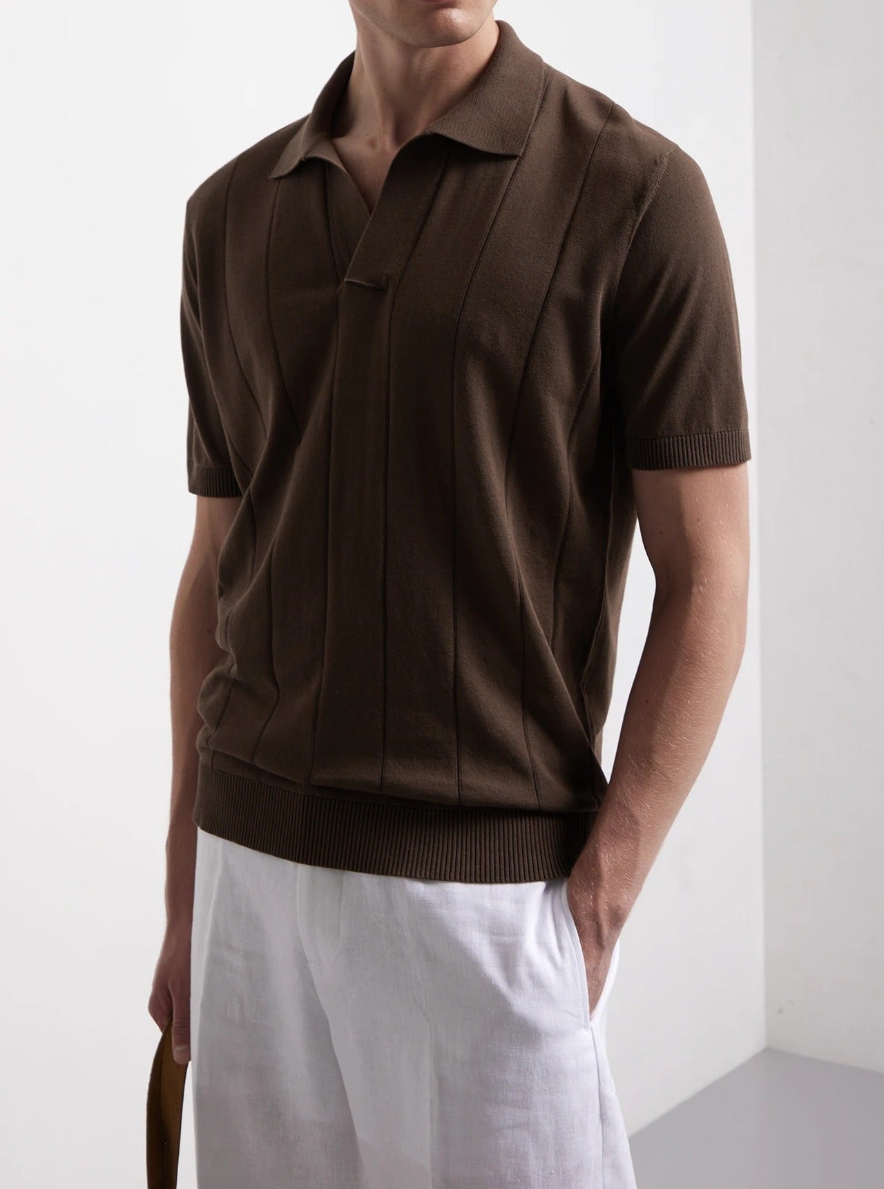 Kangra 3016 23 Polo Uomo Caffè Cotone Coste