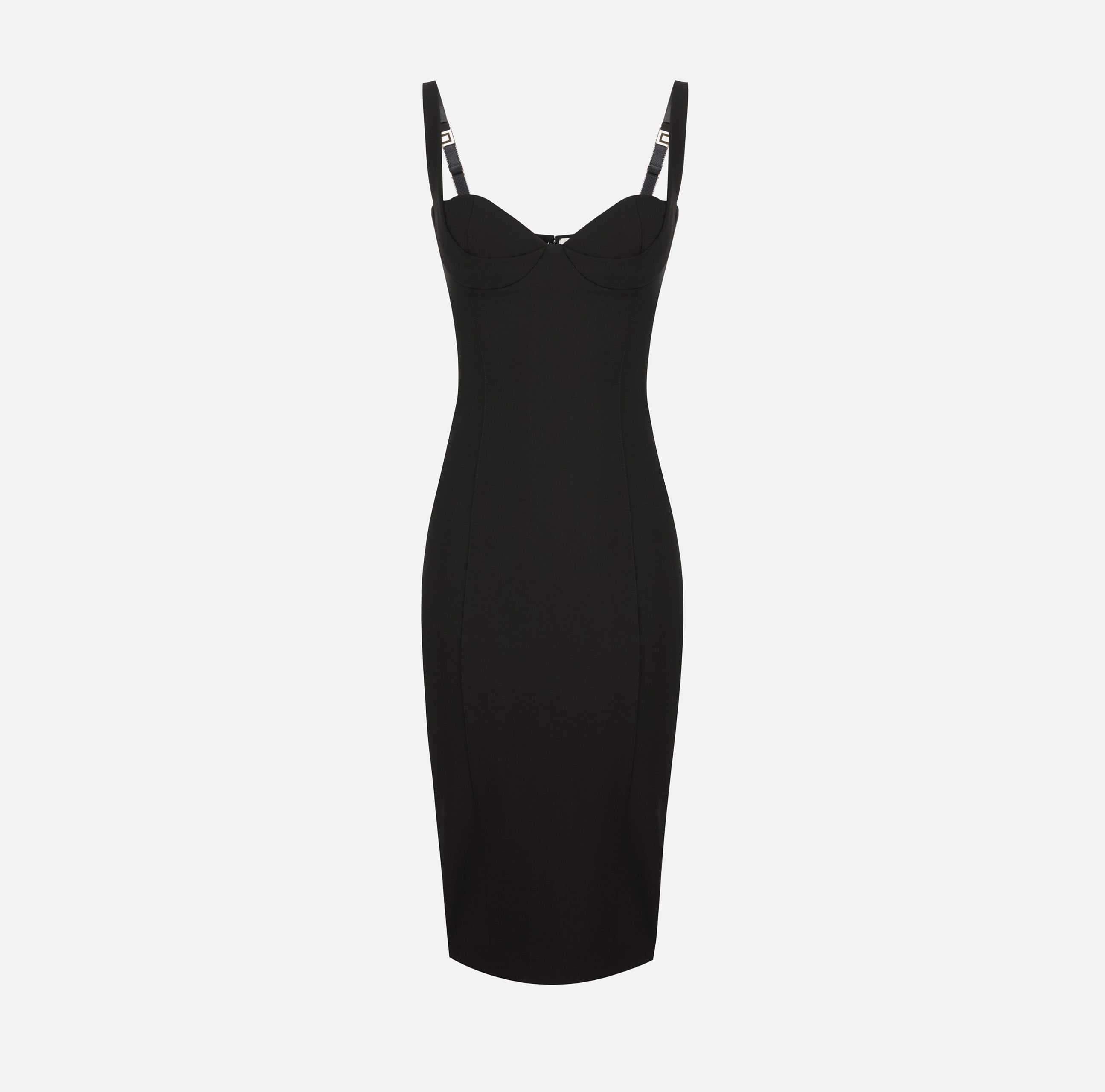Elisabetta Franchi AB00267E2 abito midi nero aderente