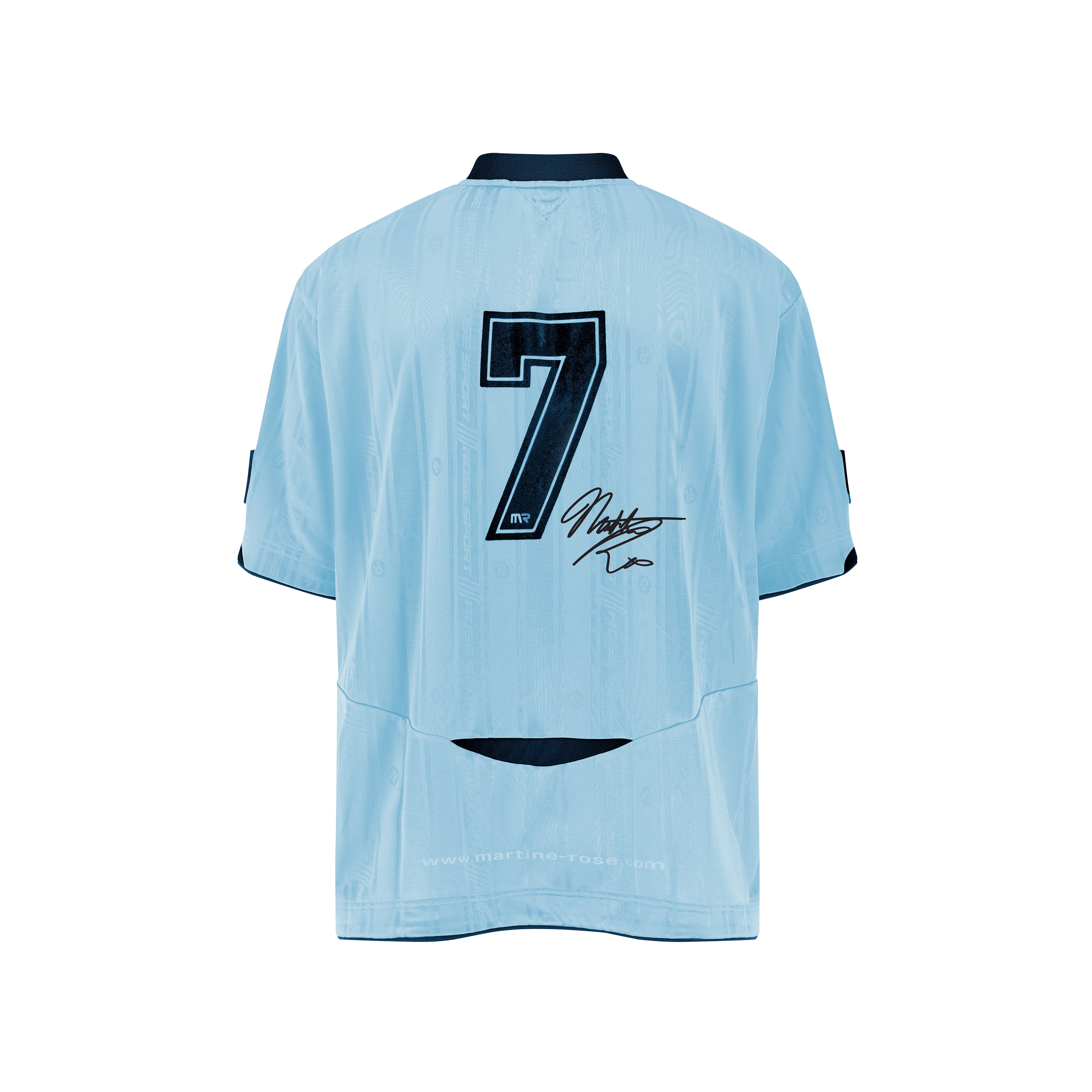 Martine Rose Football Top maglia calcio azzurra oversize