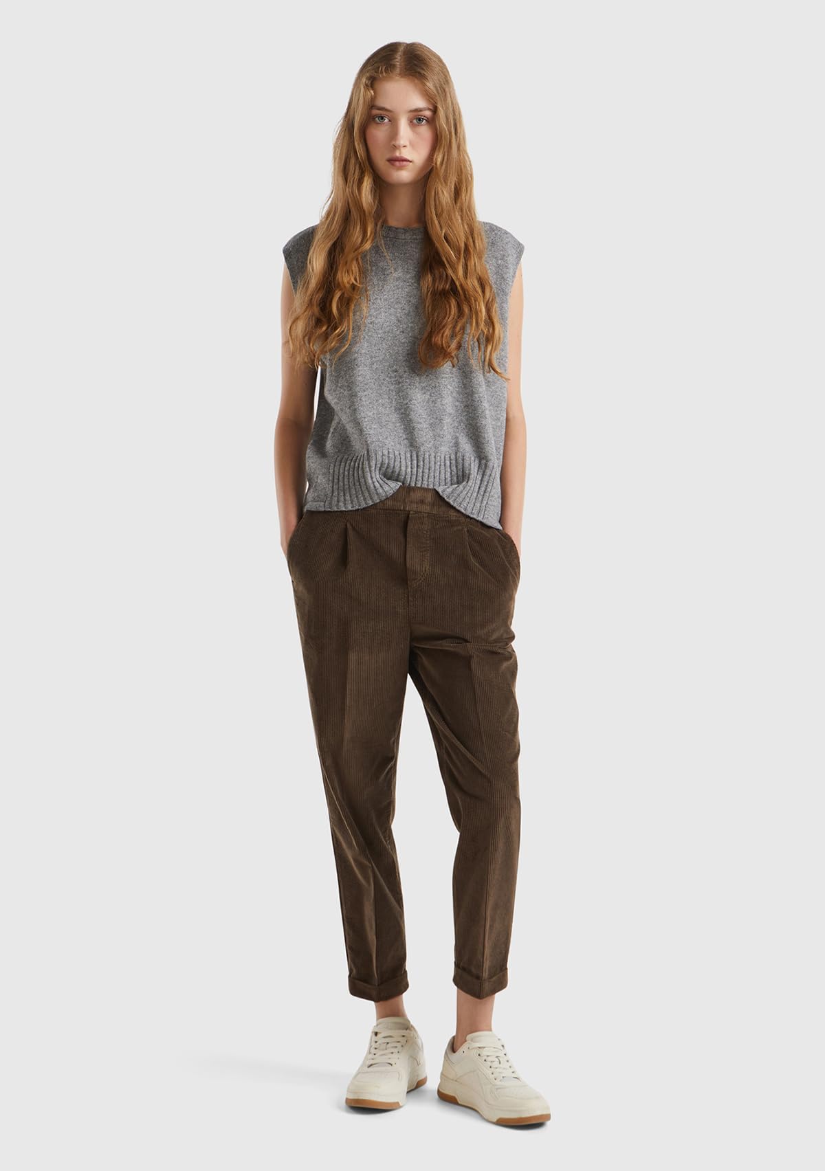 Benetton 4ha2556k4 Pantalone Donna Lungo