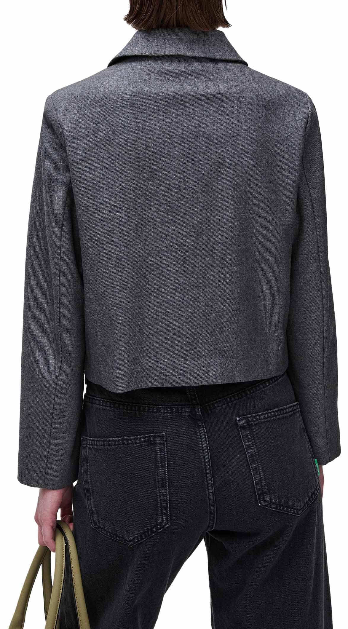 Benetton Giubbino 24t0dn09p Giacca Donna 38 Grigio