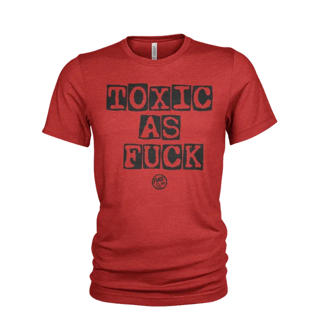 Pure Trash Toxic a Fuck T-shirt uomo vintage fitted