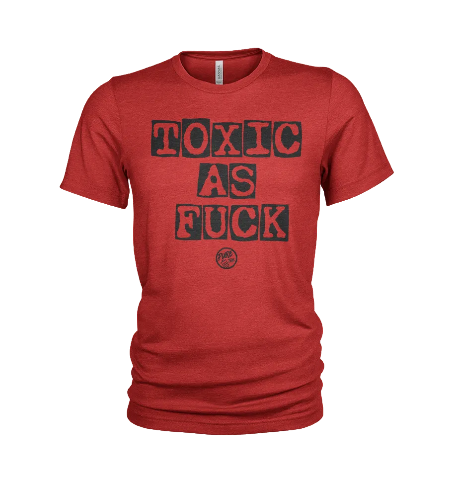 Pure Trash Toxic a Fuck T-shirt uomo vintage fitted