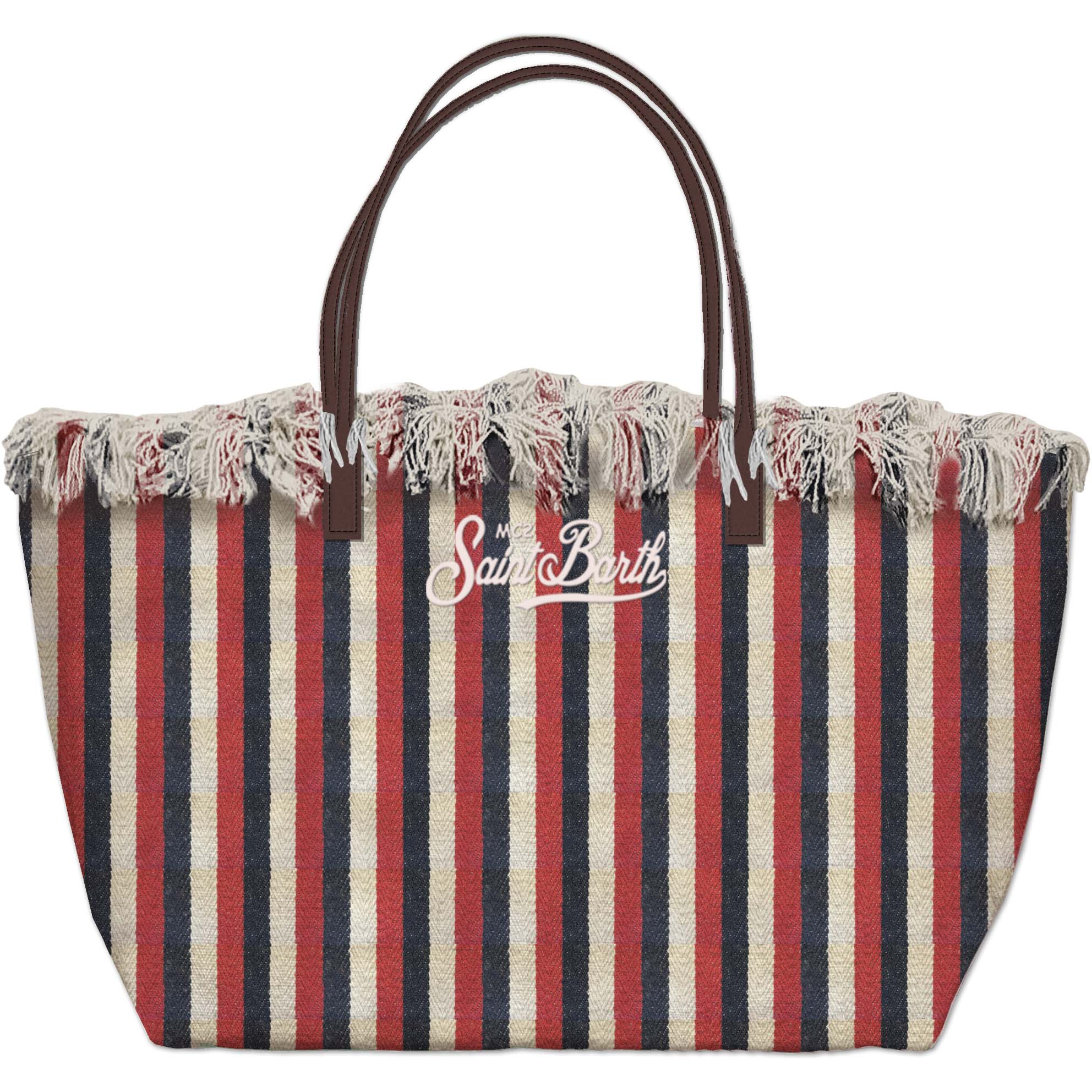 MC2 Saint Barth City Bag Fringe Borsa Navy Rosso