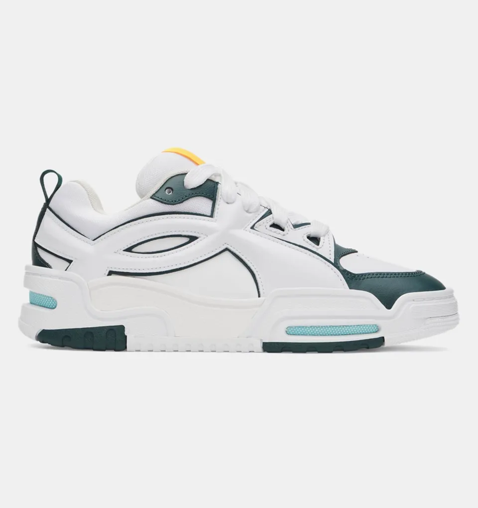 Under Armour HB-Lo 77-6005922 Sneaker Uomo Bianco Verde Pelle