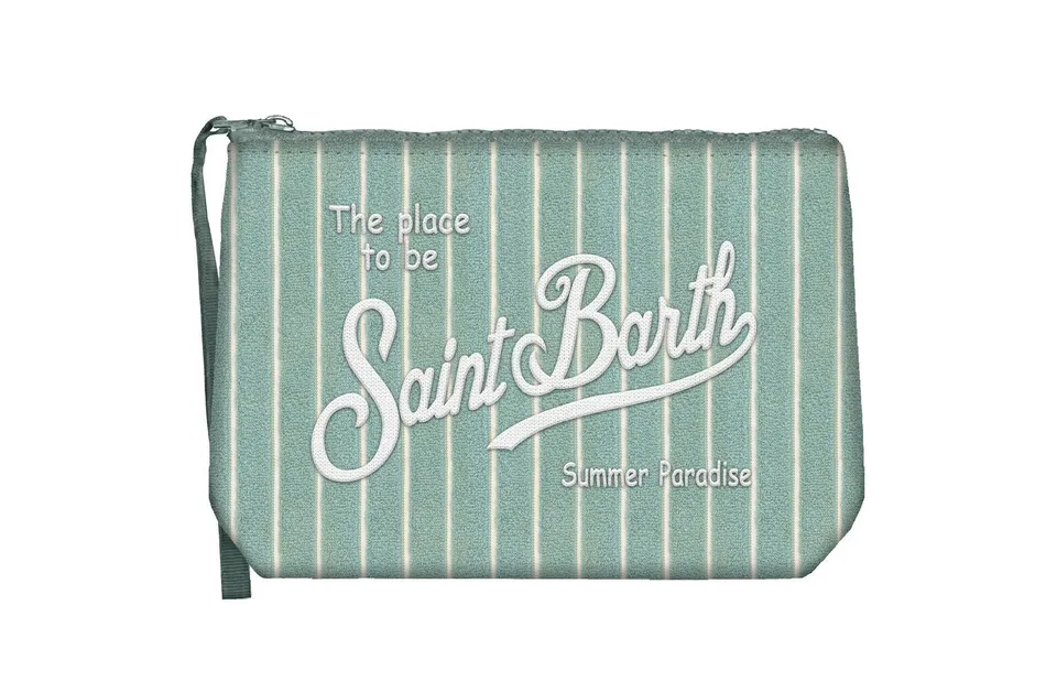 MC2 Saint Barth Aline Sponge 02811L pochette verde salvia righe