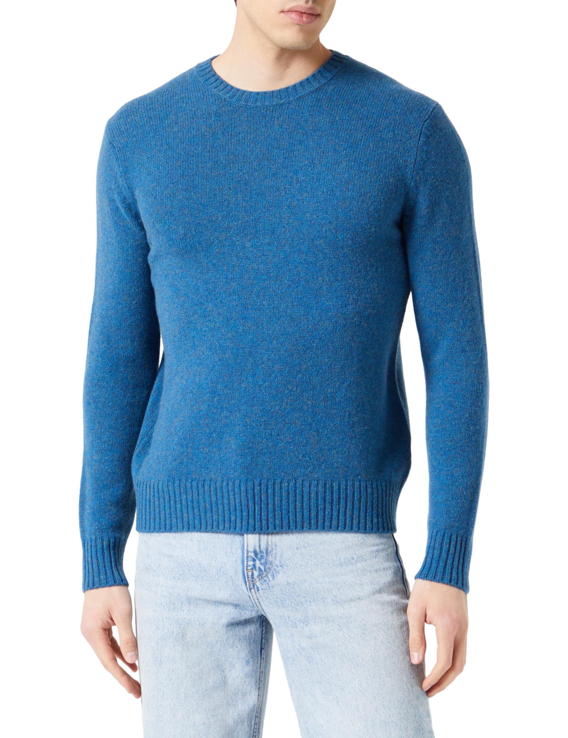 Benetton Maglione Uomo Girocollo a Righe Colorate