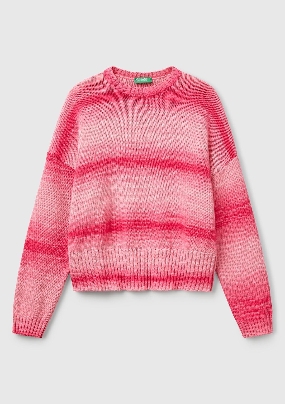 Benetton Maglieria Maglione Donna Girocollo Boxy Sfumato