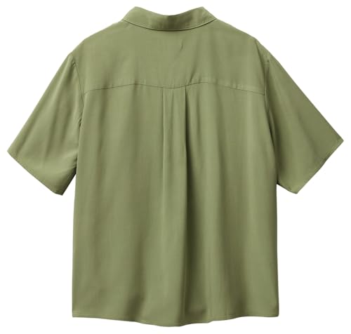 United Colors of Benetton 5WPWDQ0B1 Camicia Donna Verde