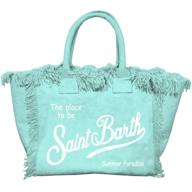 MC2 Saint Barth Vanity 00711L borsa verde acqua canvas