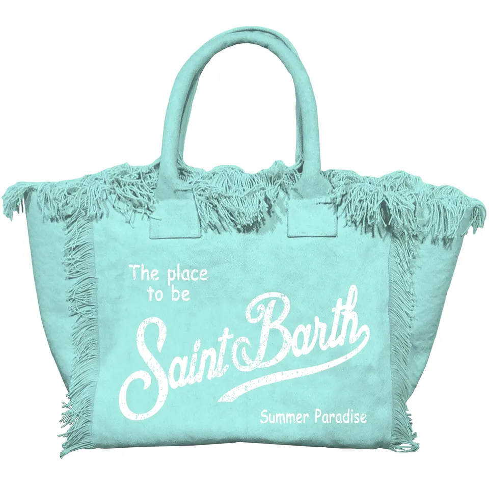MC2 Saint Barth Vanity 00711L borsa verde acqua canvas