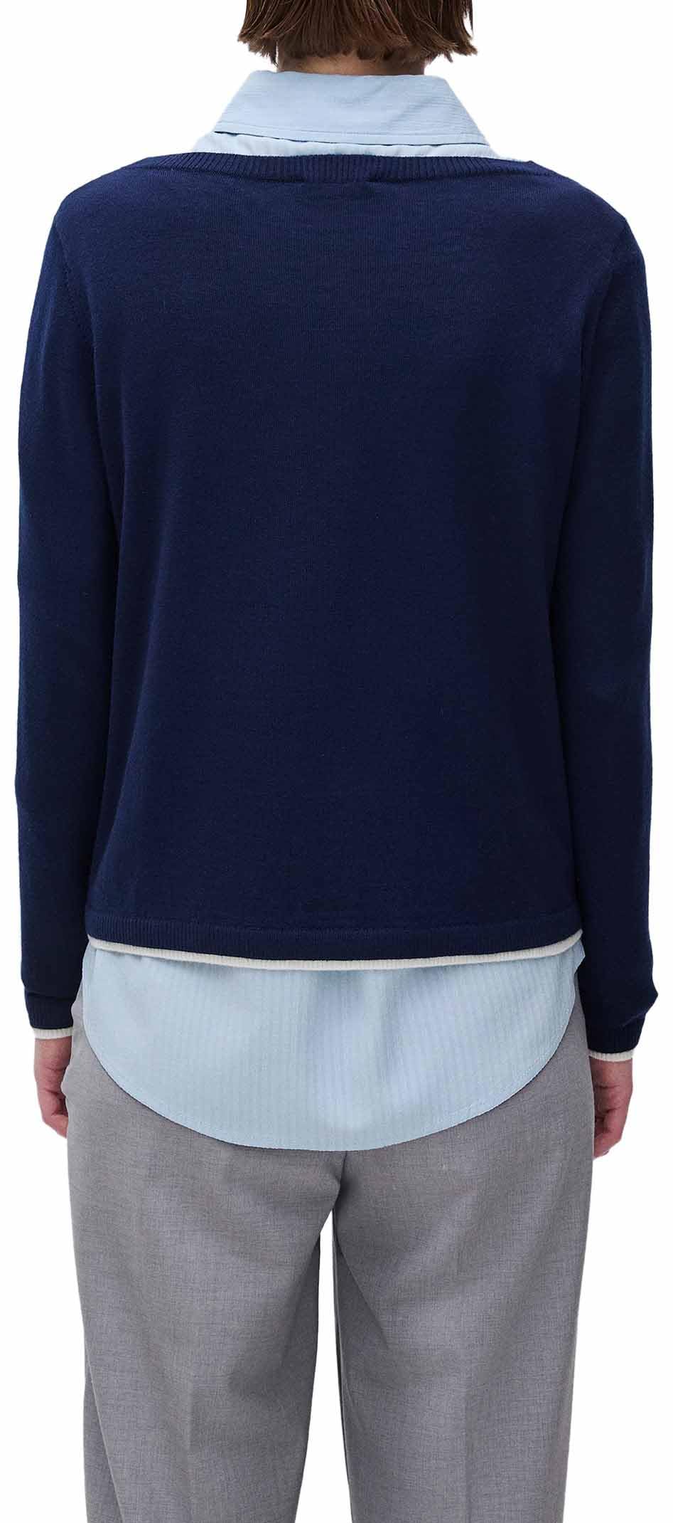 Benetton Maglia Barchetta Donna Lana Bicolor