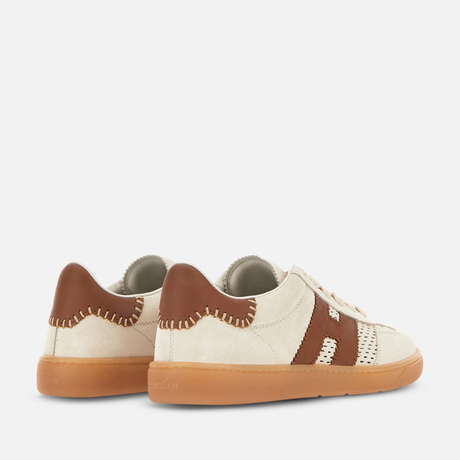 Hogan Cool HXW6470 Sneakers Beige Marrone camoscio