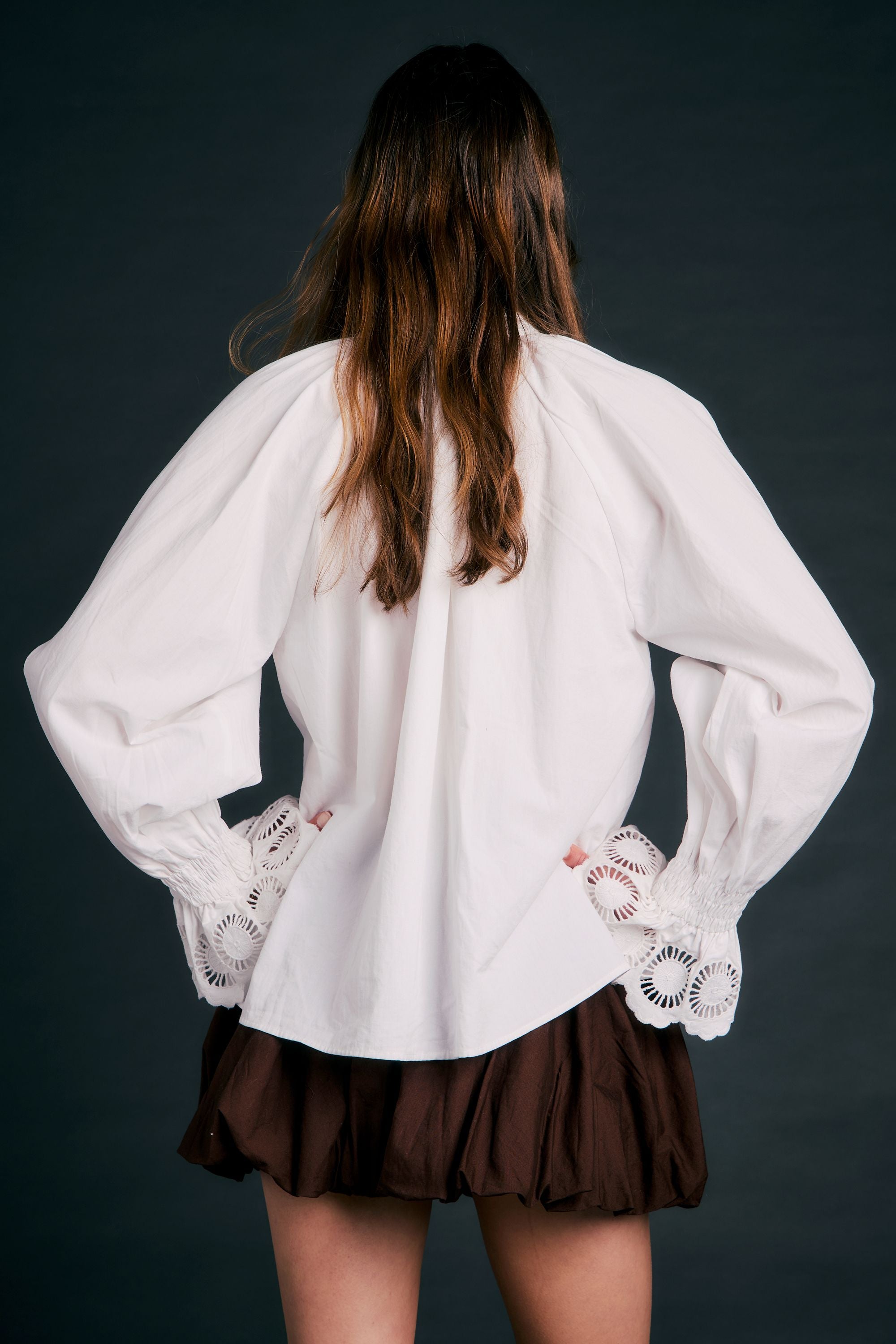 Karen Walker Ivy Blouse camicetta bianca cotone organico