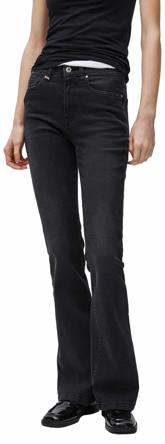 Benetton Jeans Flare Donna Stretch Vita Regular 5 Tasche