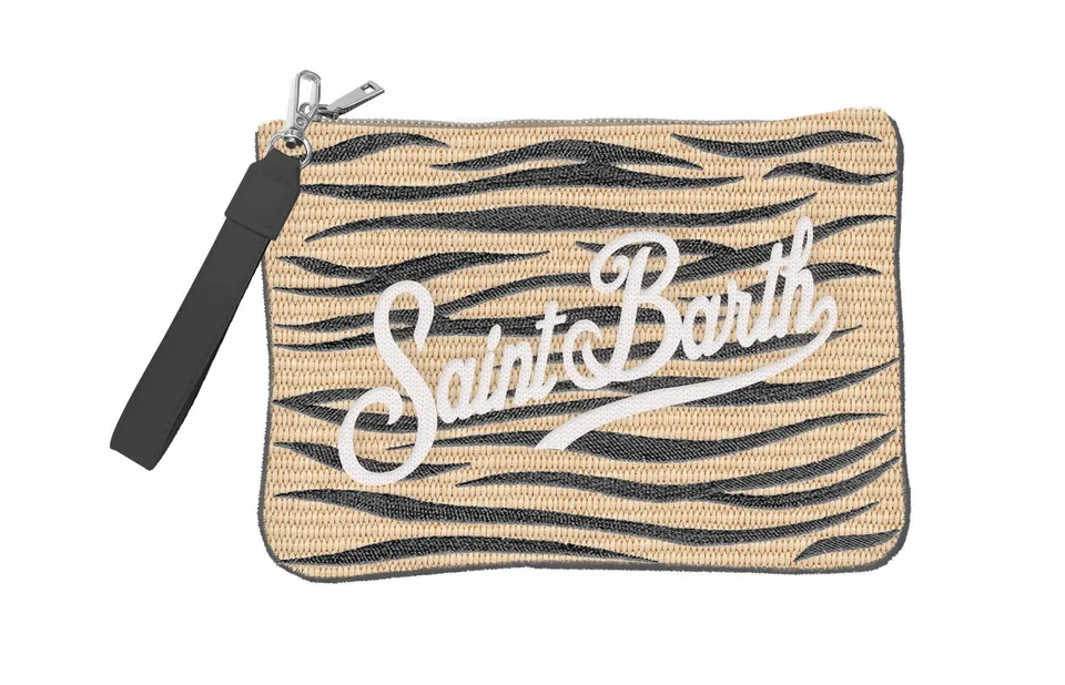 MC2 Saint Barth Parisienne Straw 02765L pochette zebra paglia