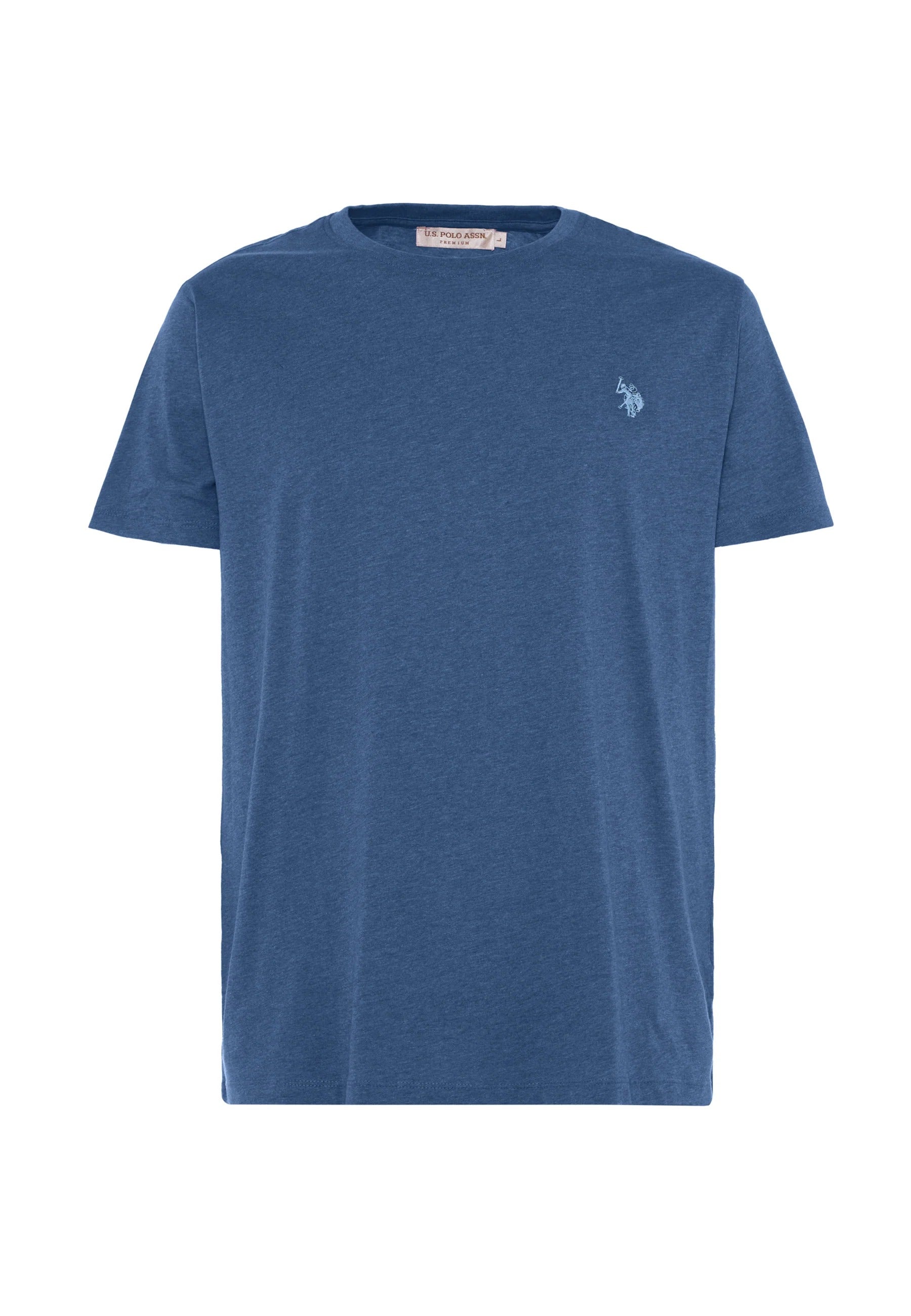 U.S. Polo Assn. Micky T-Shirt Cotone Blu Logo Ricamato