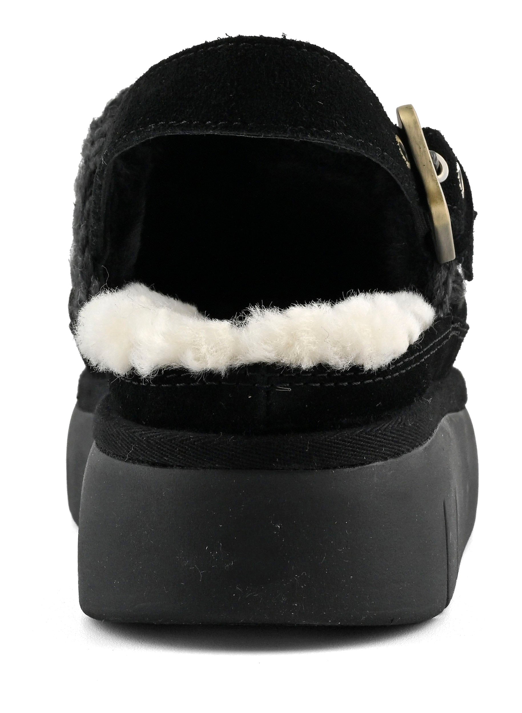 Mou Bounce Clog Sabot Nero Camoscio Platform