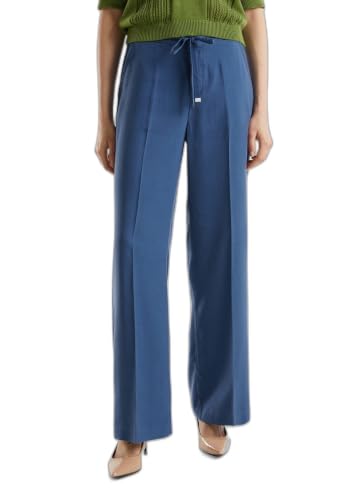 Benetton Pantaloni 4t91df02s Palazzo Donna Blu lyocell regular