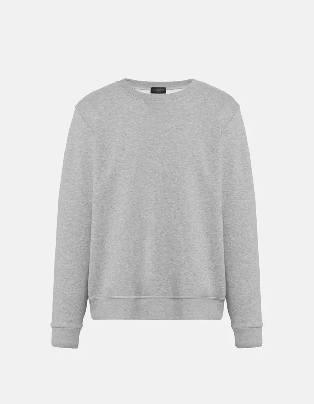 Dondup UF775 felpa uomo Grigio puro cotone
