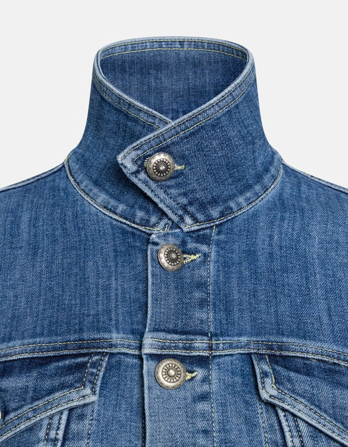 Dondup DJ894 DS0397D Giacca Denim Stretch Blu 38
