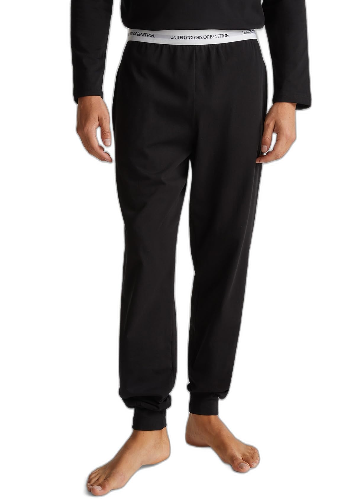 Benetton 30964f00v Pantalone Pigiama Uomo jersey polsino