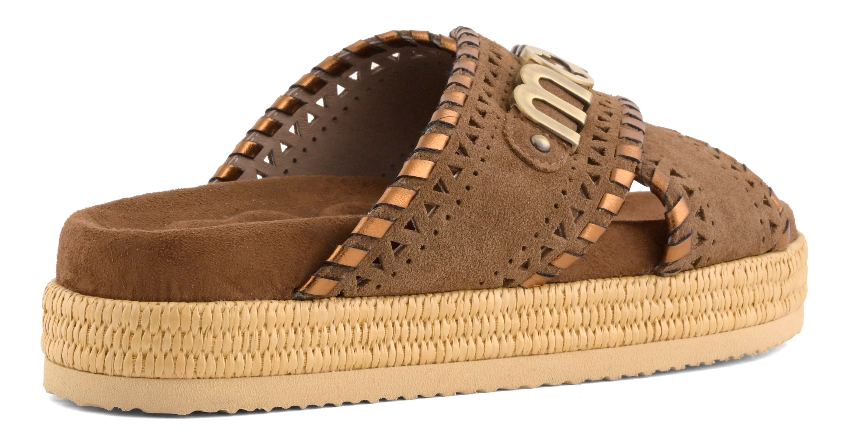 Mou Criss Cross SW451013A Sandalo Nut Brown suede