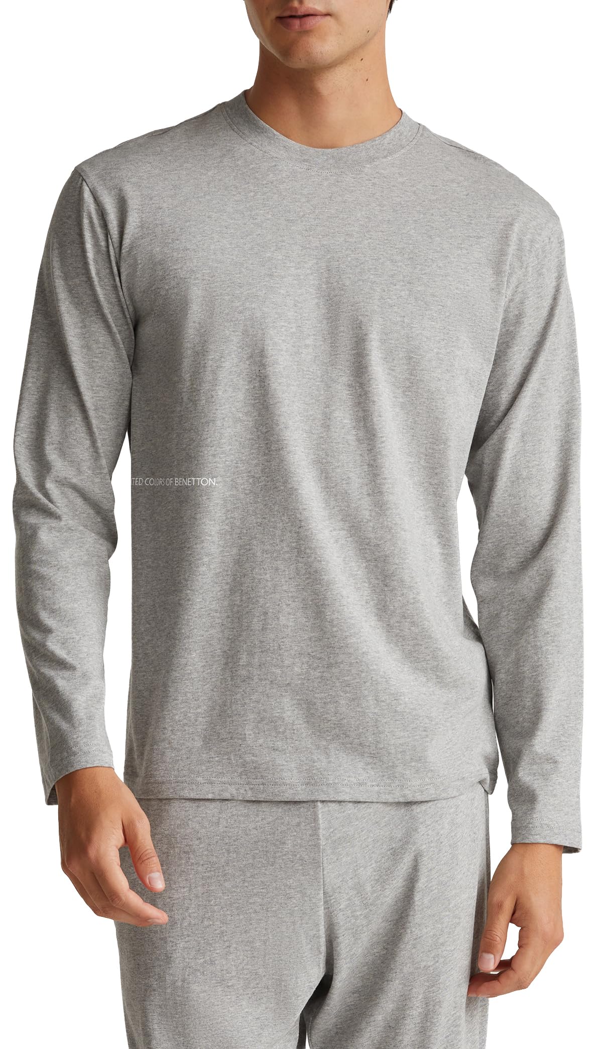 Benetton 30964m021 Maglia Pigiama Uomo Jersey Stampa